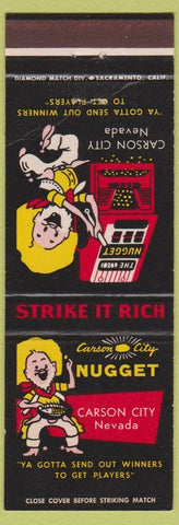 Matchbook Cover - Carson City Nugget casino NV