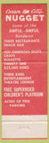 Matchbook Cover - Carson City Nugget casino NV