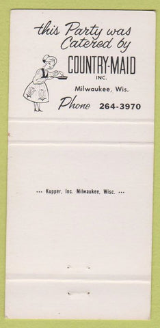 Matchbook Cover - Country Maid Milwaukee WI girlie Monogram 30 Strike