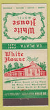 Matchbook Cover - White House Motel La Plata MD 30 Stick