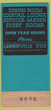 Matchbook Cover - Lambertville House NJ 30 Strike