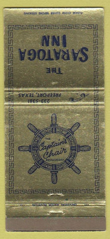 Matchbook Cover - Saratoga Inn Freeport TX 30 Strike