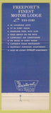 Matchbook Cover - Saratoga Inn Freeport TX 30 Strike