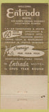 Matchbook Cover - Entrada Motel Hollywood FL 30 Strike
