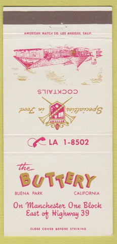 Matchbook Cover - The Buttery Buena Park CA 30 Strike