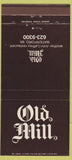 Matchbook Cover - Old Mill Waterford MI 30 Strike