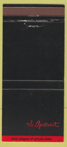 Matchbook Cover - The Apartment White House Golden Valley MN 30 Strike