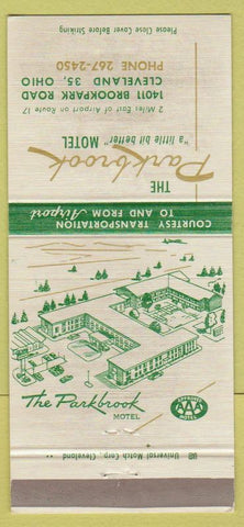 Matchbook Cover - Parkbrook Motel Cleveland OH WEAR 30 Strike
