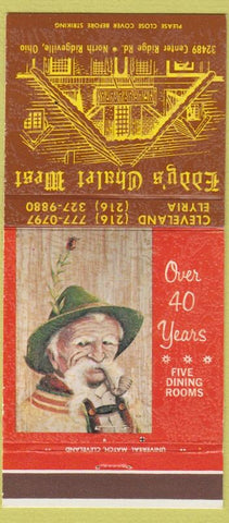 Matchbook Cover - Eddy's Chalet West North Ridgeville OH 30 Strike