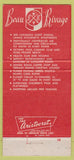 Matchbook Cover - Beau Rivage Miami Beach FL? WEAR monogram 30 Strike