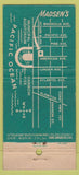 Matchbook Cover - Madsen's Restaurant Long Beach CA 21 Strike Feature