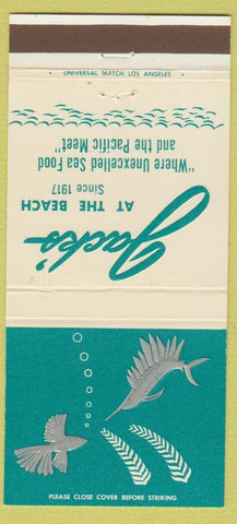 Matchbook Cover - Jack's at the Beach Ocean Park CA 30 Strike