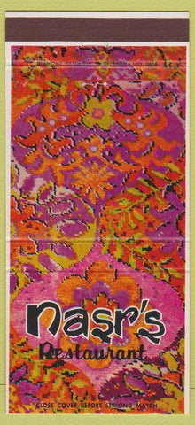 Matchbook Cover - Nasr's Restaurant Omaha NE 30 Strike