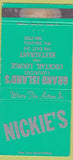 Matchbook Cover - Nickie's Grand Island NE WORN 30 Strike