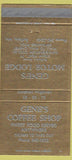 Matchbook Cover - Gene's Motor Lodge Buffalo MO 30 Strike