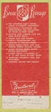 Matchbook Cover - Beau Rivage Miami Beach FL WEAR 30 Strike