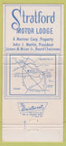 Matchbook Cover - Stratford Motor Lodge Falls Church VA 30 Strike