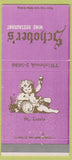 Matchbook Cover - Schober's Wine Restaurant ST Louis MO 30 Strike