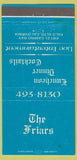 Matchbook Cover - The Friars Palo Alto CA 30 Strike