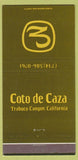 Matchbook Cover - Cota De Caza Trabuco Canyon CA 30 Strike
