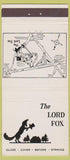 Matchbook Cover - Lord Fox Foxboro MA 30 Strike