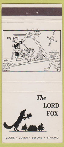Matchbook Cover - Lord Fox Foxboro MA 30 Strike
