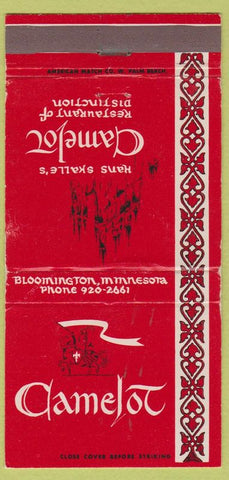 Matchbook Cover - Hans Skalle's Camelot Bloomington MN 30 Strike