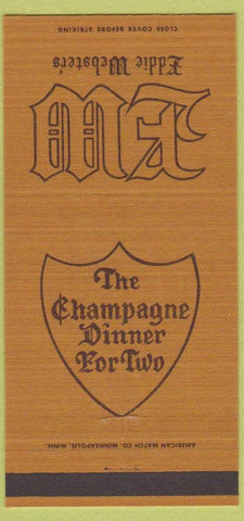Matchbook Cover - Eddie Webster's Des Moines IA Bloomington MN 30 Strike