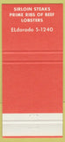 Matchbook Cover - Manny Wolf's Chop House New York City 30 Strike
