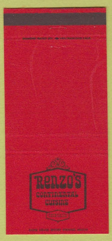 Matchbook Cover - Renzo's Restaurant Campbell CA 30 Strike