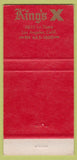 Matchbook Cover - King's X Los Angeles CA 30 Strike