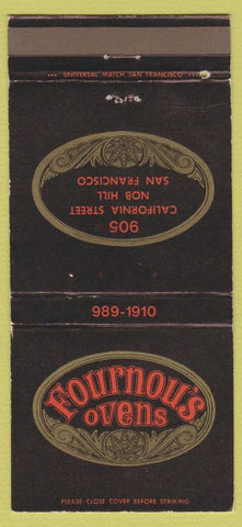 Matchbook Cover - Fournou's Ovens San Francisco CA 30 Strike