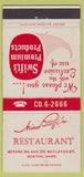 Matchbook Cover - Mino Biagi's Restaurant Boston MA WORN 30 Strike