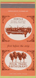 Matchbook Cover - Four Trees Restaurant Hollywood CA 30 Strike