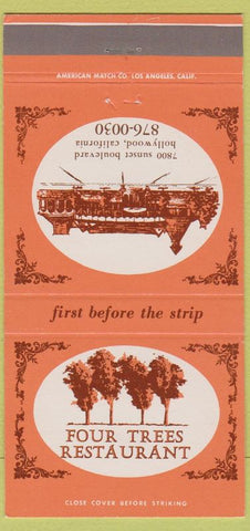 Matchbook Cover - Four Trees Restaurant Hollywood CA 30 Strike