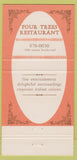 Matchbook Cover - Four Trees Restaurant Hollywood CA 30 Strike