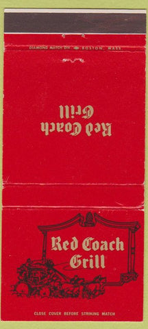 Matchbook Cover - Red Coach Grill CHAIN 30 Strike