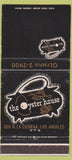 Matchbook Cover - The Oyster House Los Angeles CA 30 Strike