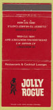Matchbook Cover - Jolly Rogue San Simeon Monterey CA 30 Strike