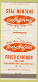 Matchbook Cover - Henry Moffett's Chicken Pies Fried Bellflower CA 30 Strike