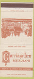 Matchbook Cover - Carriage Inn North Conway NH WEAR 30 Strike