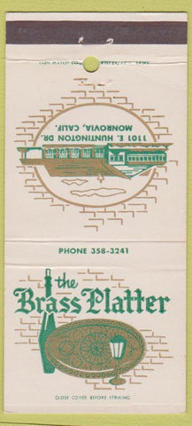 Matchbook Cover - Brass Platter Monrovia CA 30 Strike