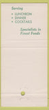 Matchbook Cover - Brass Platter Monrovia CA 30 Strike