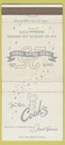 Matchbook Cover - Cook's Steak House Los Angeles CA 1960 30 Strike