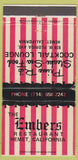 Matchbook Cover - The Embers Restaurant Hemet CA 30 Strike