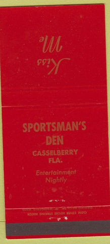 Matchbook Cover - Sportsman's Den Casselberry FL 30 Strike