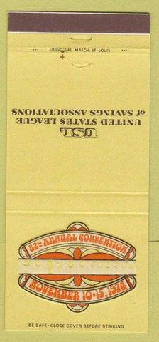Matchbook Cover - United States League of Savings bank 1974 convention 30 Strike