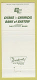 Matchbook Cover - Citrus and Chemical Bank Bartow FL 30 Strike