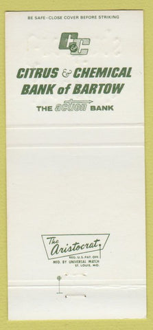 Matchbook Cover - Citrus and Chemical Bank Bartow FL 30 Strike