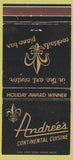 Matchbook Cover - Andree's Restaurant Laguna Beach CA 30 Strike